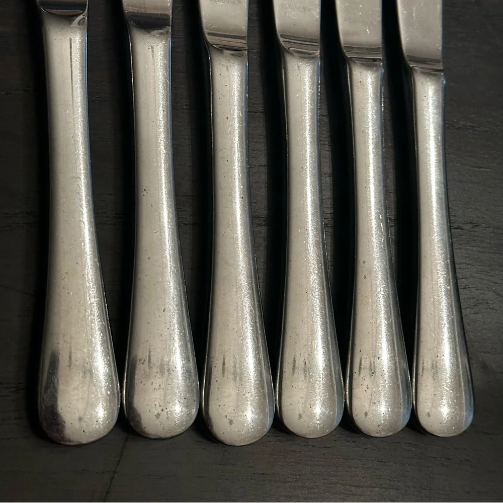 Dansk ESCAPADE Stainless Flatware 6 Dinner Knives 9”